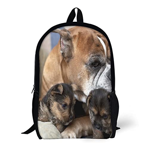 Sac d'école chien avec impression 3D et grand volume 17" - 5