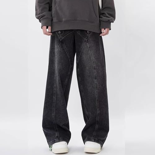 Mens Boot Cut Jeans Mens Baggy Jeans Y2k Hip Hop Wide Leg Denim Pants Trendy Loose Fit Oversized Streetwear3