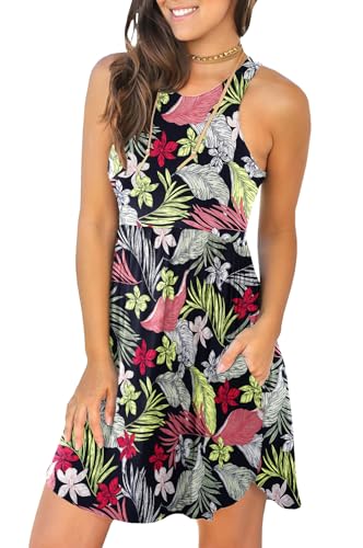 Image of HiMONE Vacation Dresses for Women 2025 Summer Dress Women's Casual Sundresses Casual Beach Petite Sun Dress XS-2XL