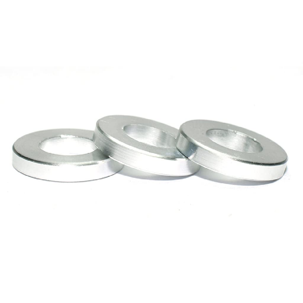 50pcs M3 Flat Washer Aluminum Gasket Anodized Countersunk Washer for RC Model Part Thickness 2mm (Silver)
