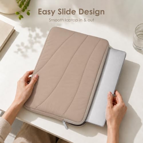 LENTION 14" Cloud Puffy Laptop Sleeve, Water-Resistant Shock-Absorbing Case - 2