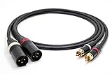 Mogami 2534 Quad Stereo Paar (L,R) Audio Kabel | Neutrik Gold Cinch RCA - XLR male | HiFi, 1,0 m