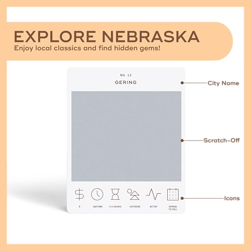 Reach International Outfitters Nebraska Adventure Bucket List: 50 Scratch-Off Cards for Outdoor Activities, Tourist Attractions, and Road Trips - Perfect Travel Gift and Guide for Exploring Nebraska by Reach International Outfitters - Image 6