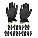 EVGATSAUTO Safety Glove, Working Gloves PU Coated Flexible Movement for Laboratory (Black 9L)