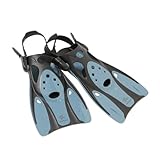 【Amazon.co.jp 限定】 リーフツアラー(REEFTOURER) マリンシューズのままでも履ける サイズ調整ストラップ付 軽量コンパクト シュノーケリング フィン ブラックスモークブルー Sサイズ RF0106P