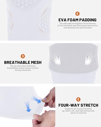 image for Runhit Youth Softball Chest Protector Baseball Padded Compression Shir