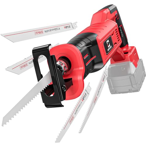 Milwaukee Cerycose Brushless Recipro Saw - 1' Stroke Length, 3200 SPM Variable Speed, Keyless Blade Change, 4 Saw Blades (Wood, Metal, PVC, Thin Steel) for Metal, Wood, PVC Cutting