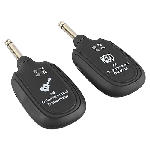 Sistema transmisor y receptor para guitarra, sistema inalámbrico de bajo consumo con captura precisa de sonido para instrumentos de cuerda miniatura 4