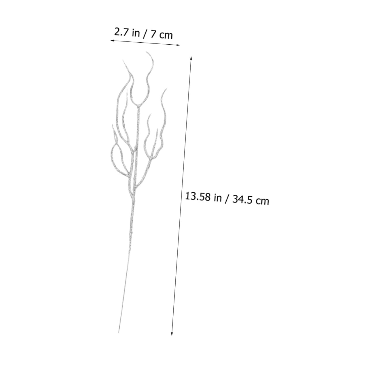 Abaodam 2 Sets Künstliche Weihnachtsstiele Lockige Zweige für Vase Glitzernde Äste Weihnachtsbaum-Dekoration Picks 20 Stück