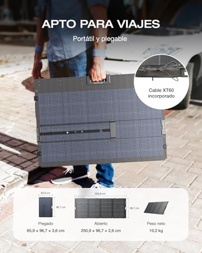 Miniatura 6 de Panel Solar Portátil Ef Ecoflow 400w Portable Solar Panel Para Ecoflow, Cargador Solar Plegable Encadenable Para Estación De Energía Impermeable Efdelta Ip67 Para Acampada, Al Aire Libre