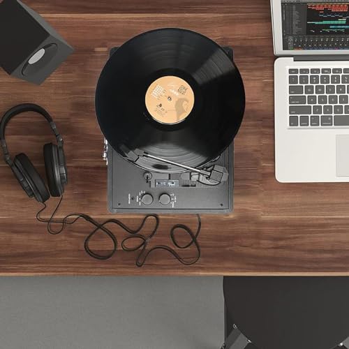 Giradischi vintage Bluetooth in vinile, giradischi retrò a 3 velocità con altoparlanti stereo integrati, adatto a dischi da 33/45/78 giri/min e 7 "/10 "/12 ", nessuna condizione di salto, per regalo