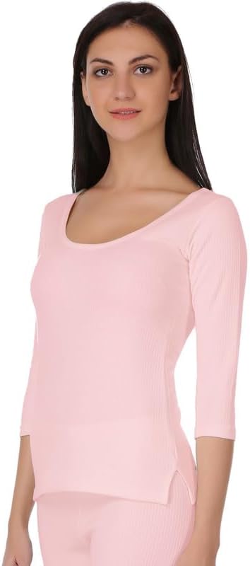 Selfcare Women's Thermal 3/4 Sleeve Top Soft & Warm Poly Cotton Winters Wear Vest