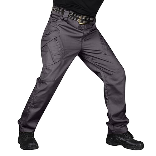 Pantalon cargo homme stretch avec poches latérales en coton
