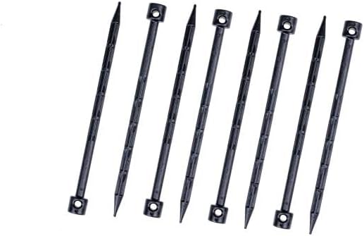 Miniatura 1 de Juego de 8 estacas de tienda de campaña | Anclajes de plástico de polímero resistente de 8 pulgadas para jardín, paisaje, patio, suelo, estacas