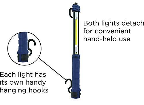 NextLED 1500 Lumen Detachable Rechargeable Underhood Work Light COB LED Dual Lights with 360 Degree Swivel Hooks. 270 Degree Rotation 8000 Mah Rechargeable Li-Ion Battery 2 in 1 Lights - Thumbnail 2