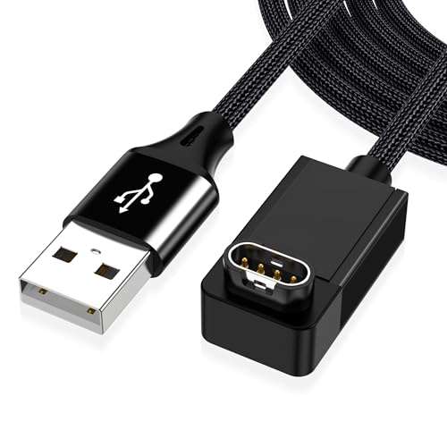 AGVEE 2 Pack 3.3ft Charger for Garmin Watch, L-Shape Nil Gap Charging Cable