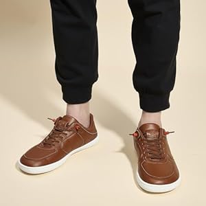 Pulltop Men's Brown 11 Wide Minimalist Barefoot Walking