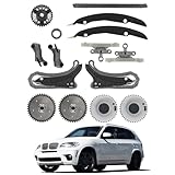 N63 4.4L Timing Chain Kit w/VVT Sprockets Fit for 2007-2015 BMW X5 X6 550i 650i 750Li V8 Engine N63B44A 11317567500