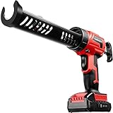 Silikon-Kartuschenpistole, batteriebetrieben, strapazierfähig, 300 ml, Applikator für Dichtstoffe, Klebstoffe und Dichtungen, inklusive Düsen, effiziente Kartusche und Wurstdichtungswerkzeug