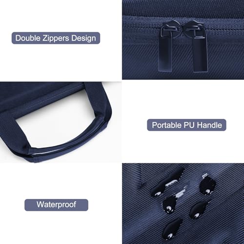 Image of MOSISO Hard Shell Laptop Sleeve Compatible with MacBook Pro 16 inch 2024-2019 M4 M3 M2 M1 /Pro Retina 15 A1398,15-15.6 inch Notebook Computer,Laptop Case with Front Pocket&Belt for Men Women,Navy Blue