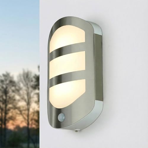 Aplique exterior acero inoxidable moderno 3000K iluminación entrada