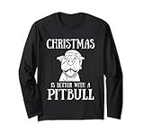 Photo Gallery christmas is better with a pitbull dog santa claus pittie maglia a manica Photo Gallery christmas is better with a pitbull dog santa claus pittie maglia a manica
