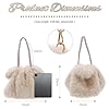 EVEOUT Plüsch Schultertasche Damen Elegante Kunstfell Handtasche Große Weiche Flauschige Pelzige Umhängetasche für Herbst und Winter #2