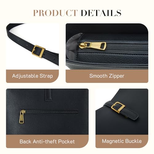 Image of Missnine Hobo Bag Purses and Handbags for Women Top Handle Handbags with Pocket Zipper