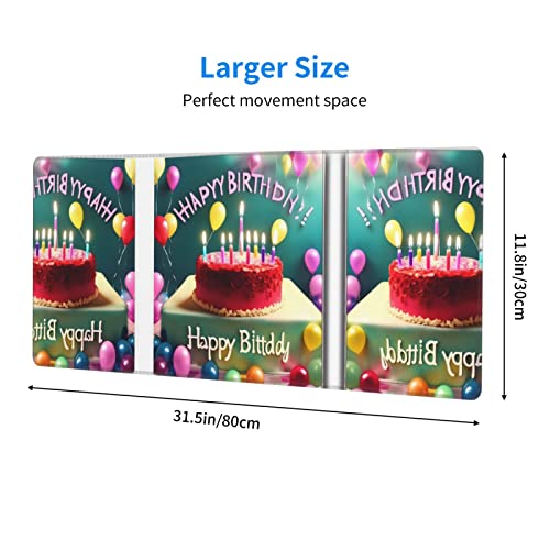 Tapis de souris Happy Birthday grand format 80 cm pour cadeau