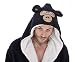 Albornoz de forro polar con capucha para hombre y niños, tallas S...