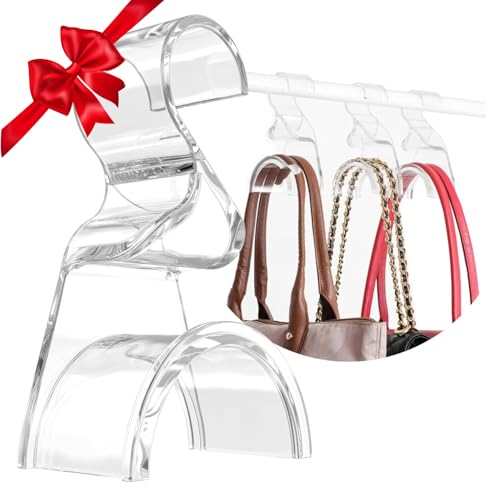 Wiosi Premium Clear Purse Hanger Closet Set of 3 -
