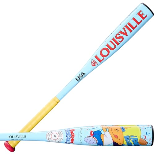 Louisville Slugger 2026 Backyard Baseball Limited Edition Pablo (-12.5) T-Ball Bat, Yellow/Light Blue, 25'/ 12.5 oz