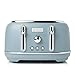 Haden Highclere Blue Toaster 4 Slice - Adjustable Browning Control - Removable Crumb Trays - Easy To Clean 4 Slice Toaster - Cord Storage - Stainless Steel Coated Housing Toaster