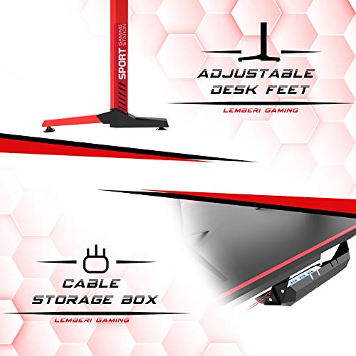 LEMBERI 55 inch Gaming Computer Desk - Image 5