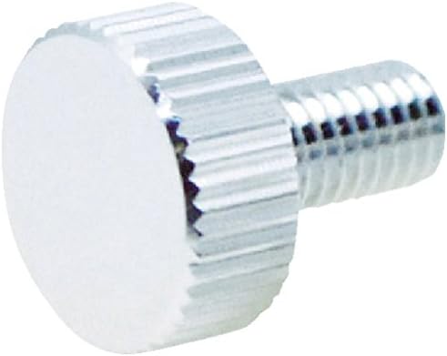 TRUSCO DS-AB401 SUS Decorative Flat Machine Screws, Vertical Knurled, M5, Φ0.5 inches (12 mm), L15, Pack of 1