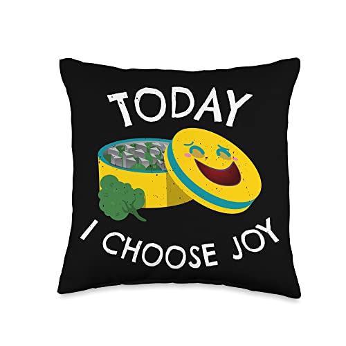 Today I Choose Joy Inspirational Motivational Weed Grinder Throw Pillow