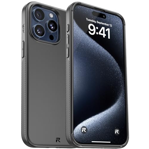 REBEL Air Case for iPhone 15 Pro Max [Air² Series] Strong MagSafe Compatible, Grippy Sides, Slim & Lightweight TPU Cover, Protective Corners, Raised Lens Ring, 6.7 Inch Phone 2024 (Black) by REBEL - Used condition - Image 2