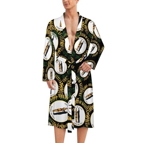 Bata de baño de Kentucky hombre ropa de dormir suave camisón ligero