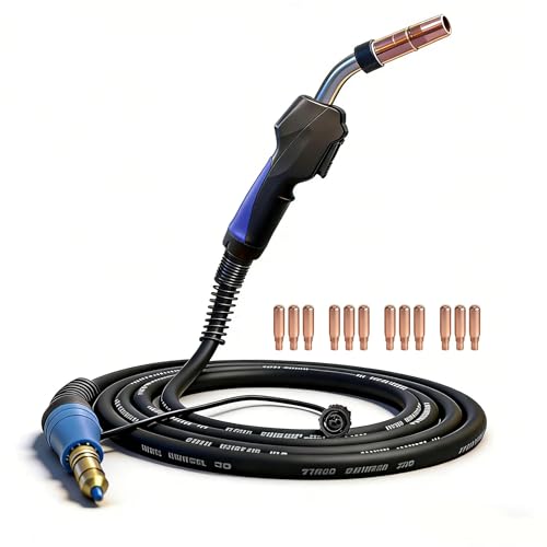 Niceweld 250A Replace Miller MDX-250 Compatible Miller Millermatic 212, 252, 255 Multimatic200,255 MIG Welding Guns Part AccuLock MDX-250 1770035 1770037 1770038 with tip (15ft MDX250 Mig Gun + tips)