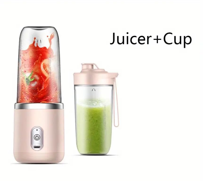 6 Blades USB Portable Juicer Maker Juicer Fruit Juice Cup Automatic Small Electric Juicer Smoothie Blender Ice CrushCup