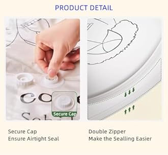 SunHorde Hanging Vacuum Storage Bags 6 Pack Space Saver Vacuum Seal Bags, Jumbo and Large, for Seasonal Clothes, Dress, Coat, Closet Organizer with Heavy Duty Hanging Hooks, Reusable & Easy to Use