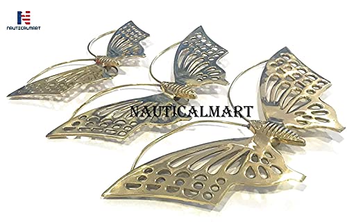 Beautiful Set Of 3 Brass Butterfly Metal Wall Art Home Decor Sculpture #TOP3
