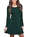 Mansy Womens Knitted Crewneck Sweater Dress