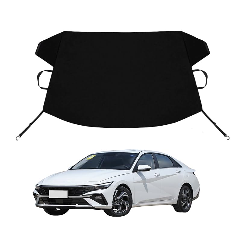 Image of Elantra Custom Windshield Cover for Ice and Snow for Hyun-dai Elantra Windshield Snow Cover 600D Shade Blocks Winter Frost Hail Protector Car Accessories