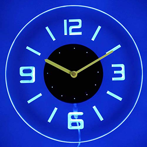 Advpro Cnc2001-B Round Numerals Illuminated Edge Lit Bar Beer Neon Sign Wall Clock With Led Night Light #TOP1