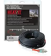 HEATIT JHSF 40-feet 120V Self Regulating Pre-assembled Pipe Heating Cable
