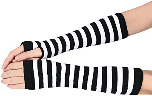 Lookatool Winter Wrist Arm Hand Warmer Knitted Long Fingerless Gloves Mitten