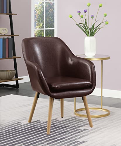 Convenience Concepts Take A Seat Charlotte Accent Chair, 25.25 X 26.75 X 33.5, Espresso #TOP1
