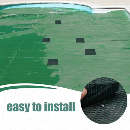 Pushglossy 2 Rolls Pool Patch Repair Kit 8 x 39 Inch Self Adhesive Swimming Pool Safety Cover Patch Kit Pool Cover Repair Kit for Inground Safety Pool Cover (Green) - Thumbnail 5