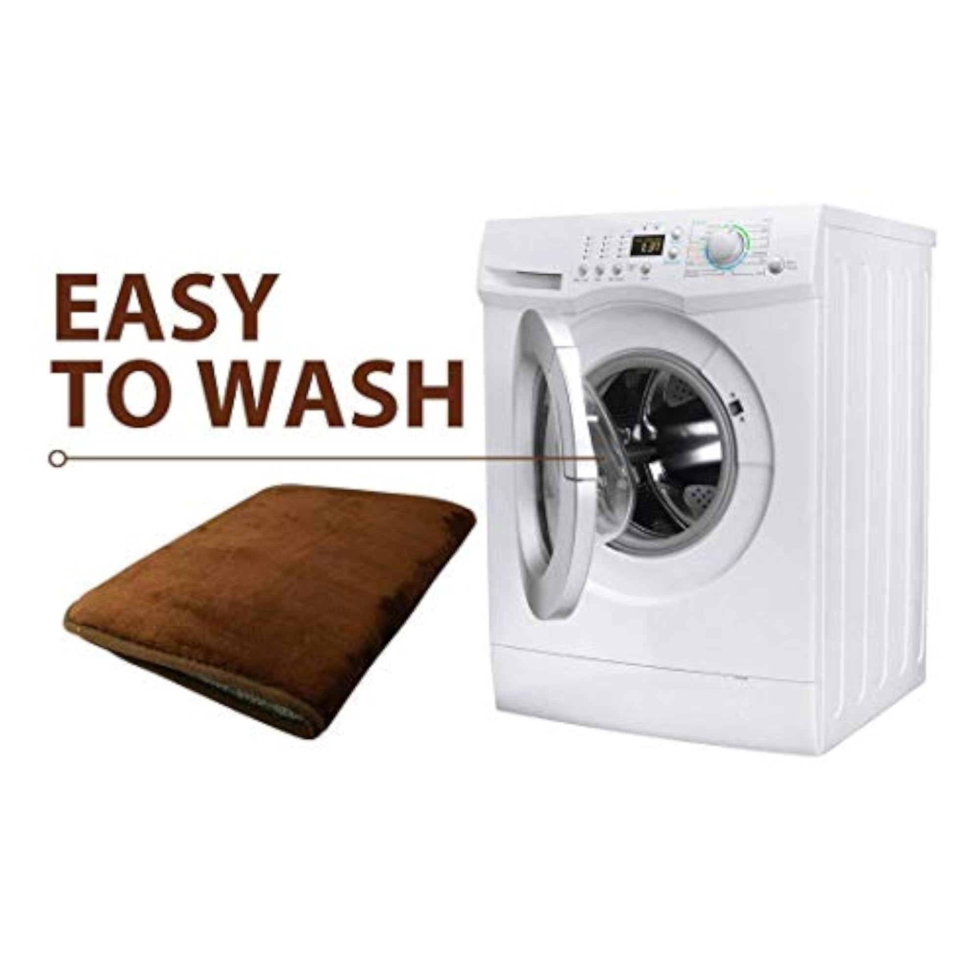 Absorbent Super Cozy Bathroom Rug, Plush Decor Mat